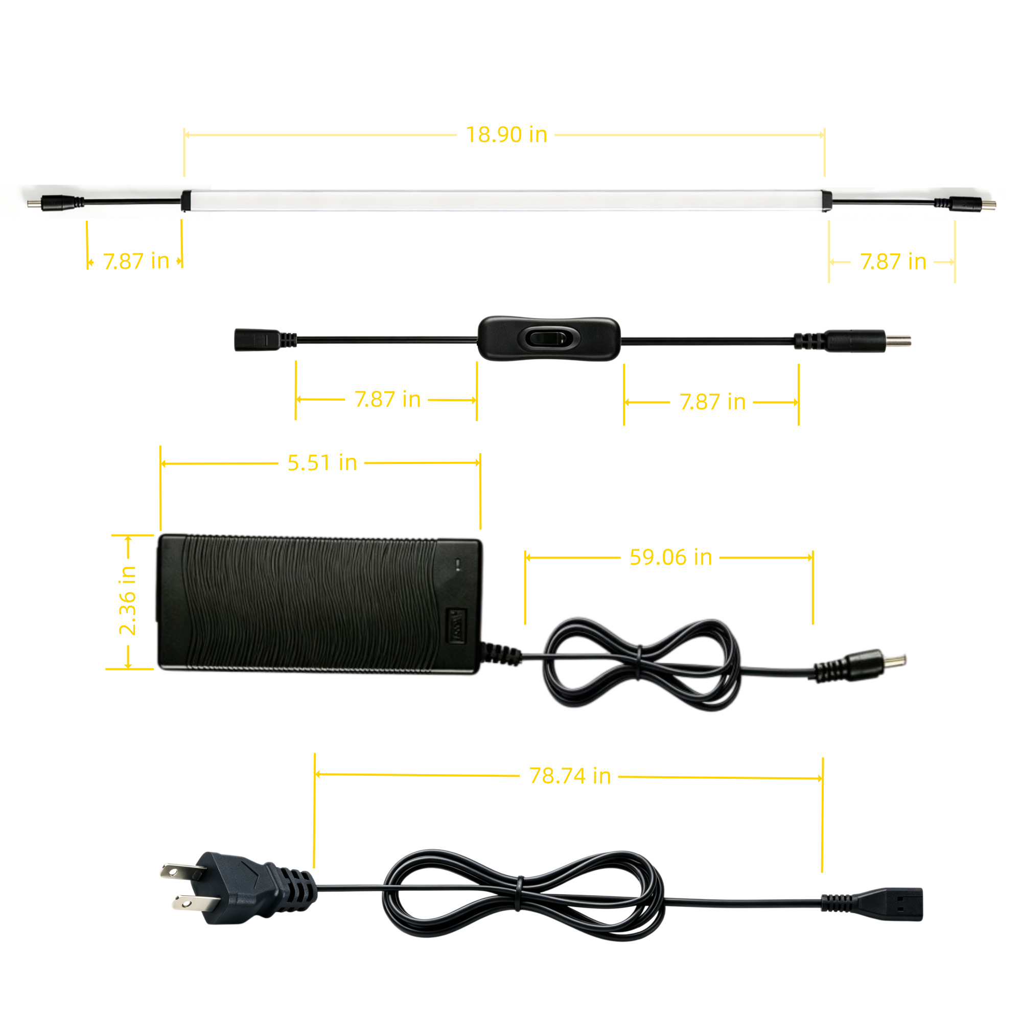 Close-up of TITATEC LED light bar glow detail