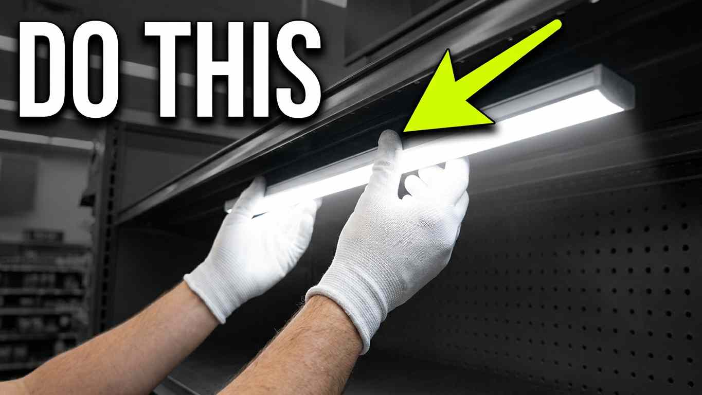 TITATEC under-shelf LED light bar mounted under a shelf